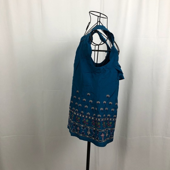 Anthropologie Floreat silk embroidered top 2 - Picture 8 of 8